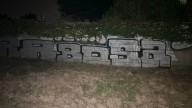 Pillado un joven tras realizar un grafiti en una finca particular