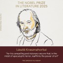 Hungarian writer Laszlo Krasznahorkai wins Nobel Prize for literature