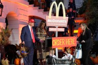 PHOTOS: White House Halloween sees McDonald's drive