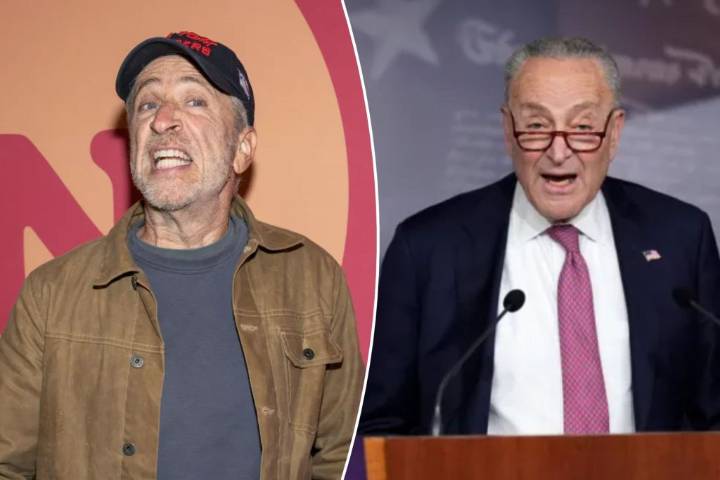 Jon Stewart calls Chuck Schumer 'a human flat tire' amid shutdown fight