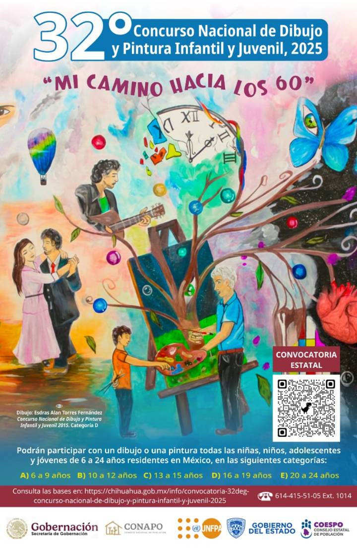 Convocan a participar en la Fase Estatal de 32° Concurso Nacional de Dibujo y Pintura Infantil y Juvenil 2025
