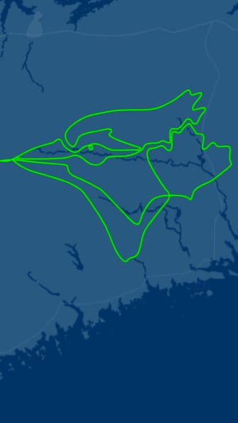 Watch this pilot draw the Blue Jays logo with flight path