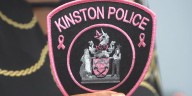 Kinston police sport pink patches for Breast Cancer Awareness Month