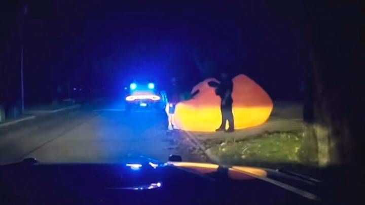 Runaway gourd: Ohio police nab inflatable pumpkin on the lam