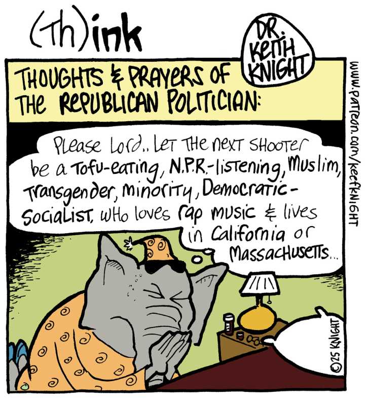 Cartoon: 'Thoughts & Prayers'