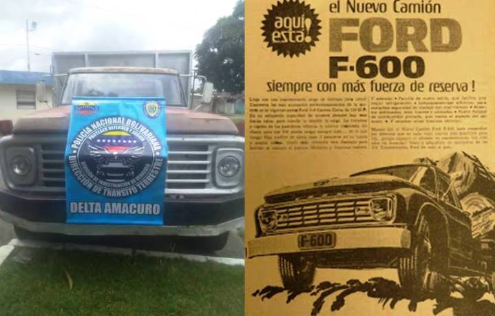 Ford F-600 año 73 de colección estaba solicitado y la PNB lo retuvo para museo