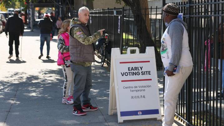 NYC voters flood polls on first day of early voting for mayor