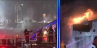 Firefighters battle large fire in Worcester threatening entire city block, officials say