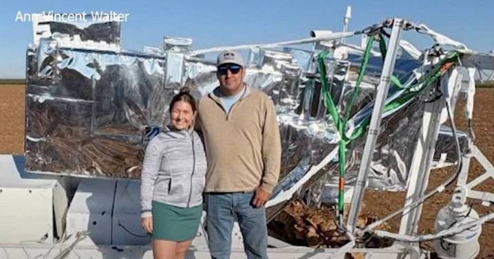Family's shock after NASA equipment falls from the sky and lands on their farm