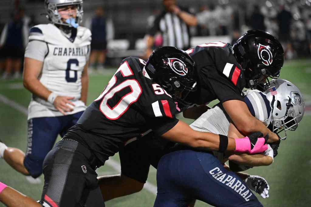 Centennial football team pulls away from Chaparral to capture Big West