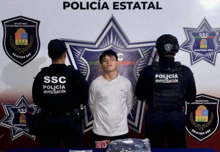 Detienen a Alan Tadeo “N” por narcomenudeo en zona irregular de Tres Reyes