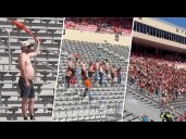 Shirtless Oklahoma State Fan Draws Crowd to His Empty Section