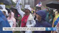 Thousands turn out for St. Louis 'No Kings' rally despite rain