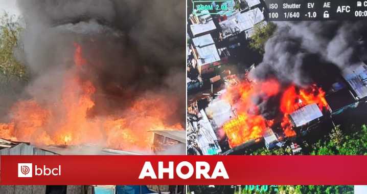 Incendio se registra en toma Dignidad de La Florida: hoy estaba siendo desalojada
