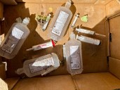 Hallaron material peligroso descartado con residuos domiciliarios