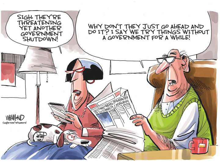 5 dramatically dysfunctional cartoons about the government shutdown