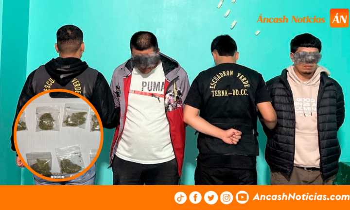 Nuevo Chimbote: policía detiene a dos personas por presunta microcomercialización de drogas