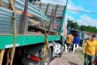Una mujer cayó desde de un camión mientras realizaba tareas laborales