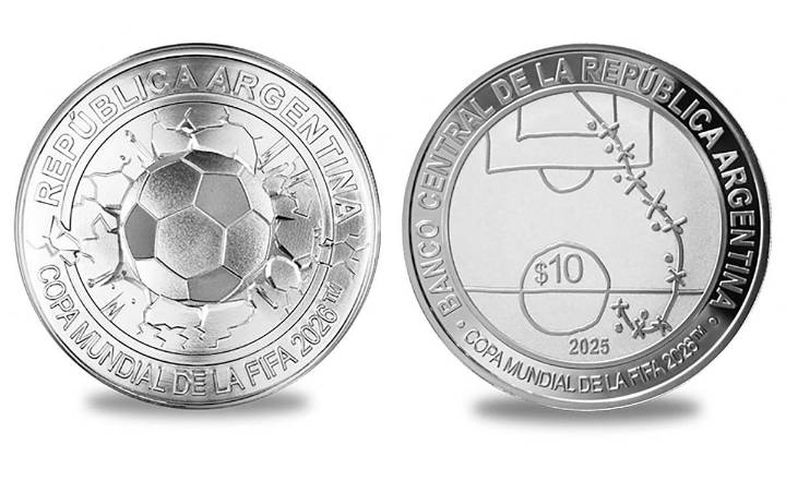 Argentina lanza moneda conmemorativa del Mundial 2026 y elige gol de Maradona contra Inglaterra