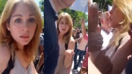 Desencajada: Lilia Lemoine agredió a manifestantes en la visita de Milei a Corrientes