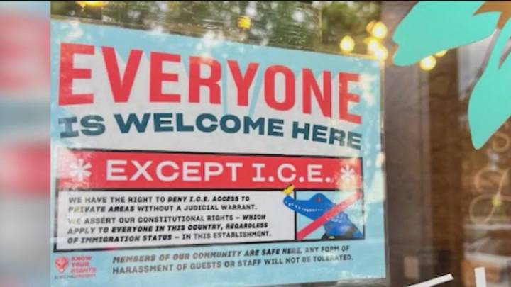 Chicago chocolate shop's signs spark political firestorm