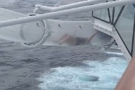 You have to see this! Cruise ship passenger gets stuck in see