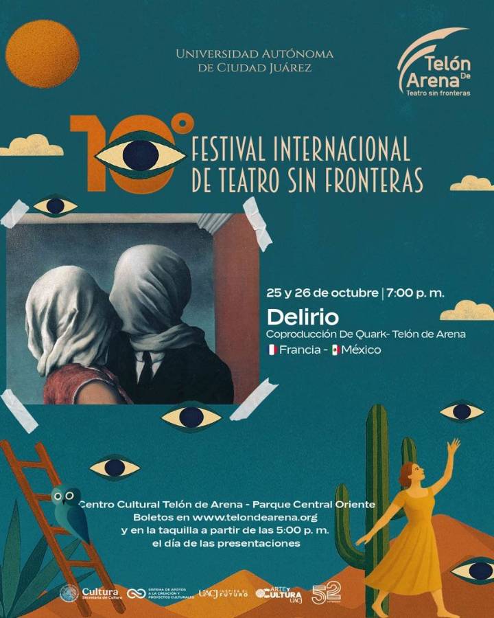 10º Festival Teatro Sin Fronteras presenta hoy la obra “Delirio”