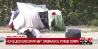 Homeless encampment ordinance voted down