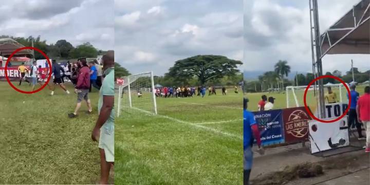 Violenta agresión: Plantel del equipo sub-17 de América de Cali y fanáticos persiguieron y golpearon a los árbitros en pleno partido