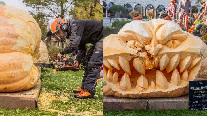 Photos: Giant, award-winning pumpkins transformed into Jack