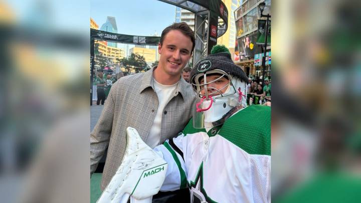 Stars fan Cable Pickering brings energy to home games with full goalie outfit