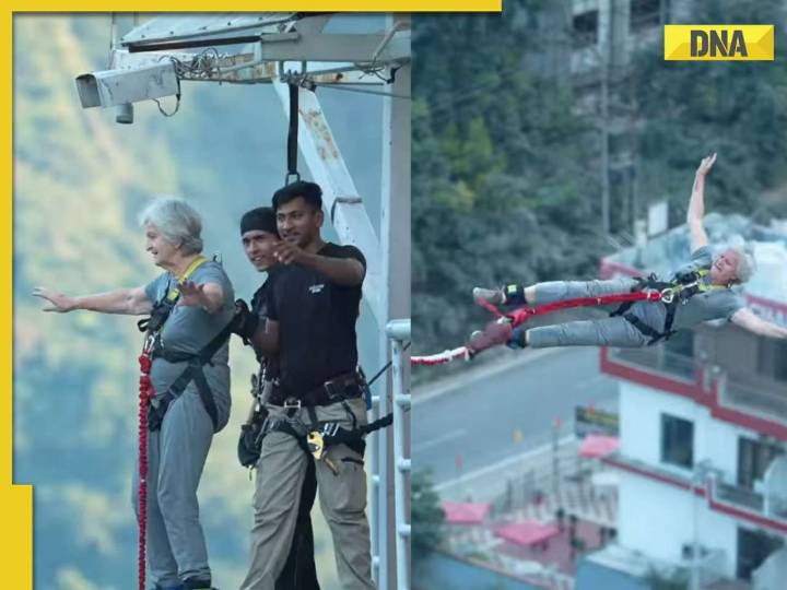 82-year-old woman stuns internet with daring bungee jump in Rishikesh; WATCH vir