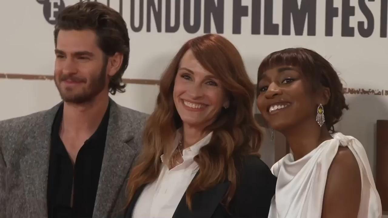 Julia Roberts, Andrew Garfield premiere 'After the Hunt' in London