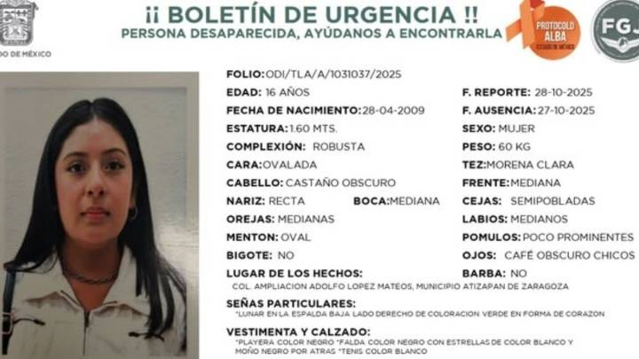 Localizan con vida a Yamila Naomi, alumna del CCH Azcapotzalco desaparecida en Atizapán