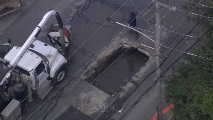Sinkhole shuts down part of Ridge Avenue Wednesday