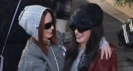 Anne Hathaway & Emily Blunt Share a Hug on ‘Devil Wears Prada 2′ Set in Milan | Anne Hathaway, Emily Blunt, Stanley Tucci, The Devil Wears Prada, The Devil Wears Prada 2 | Celebrity News and Gossip | 