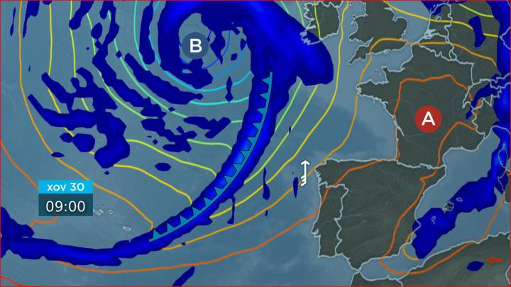 Ventadas e bategadas a partir do xoves á noite