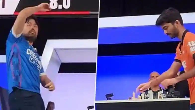 SPORTS Viral Video Shows D Gukesh Putting Chess Pieces Back in Place on the Board After Hikaru Nakamura Throws His King Into the Crowd at Checkmate: USA vs India Event
