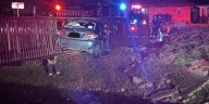 Car flies 50 feet through air, crashes into Wichita pedestrian bridge