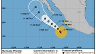 Hurricane Priscilla forms in the Pacific Ocean off the southwestern coast of Mexico