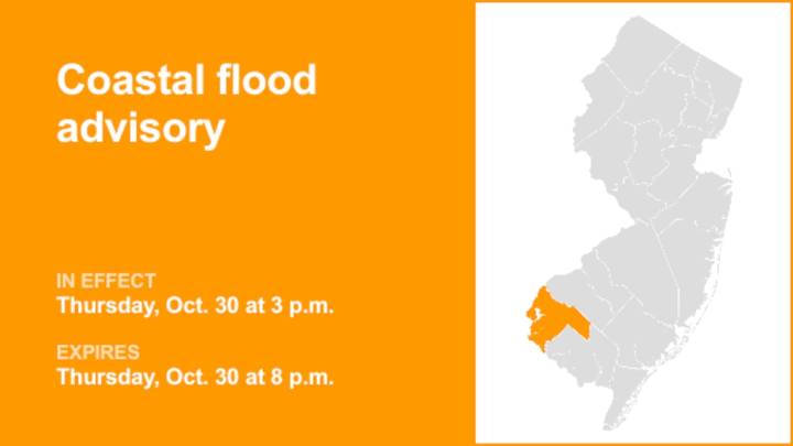 Coastal flood advisory affecting Salem County Thursday