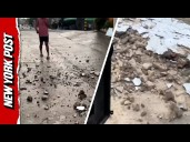 Rubble Covers Streets in Philippines Following Deadly Earthquake