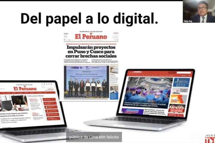 Biblioteca Nacional del Perú ofreció charla virtual “Bicentenario del diario El Peruano”