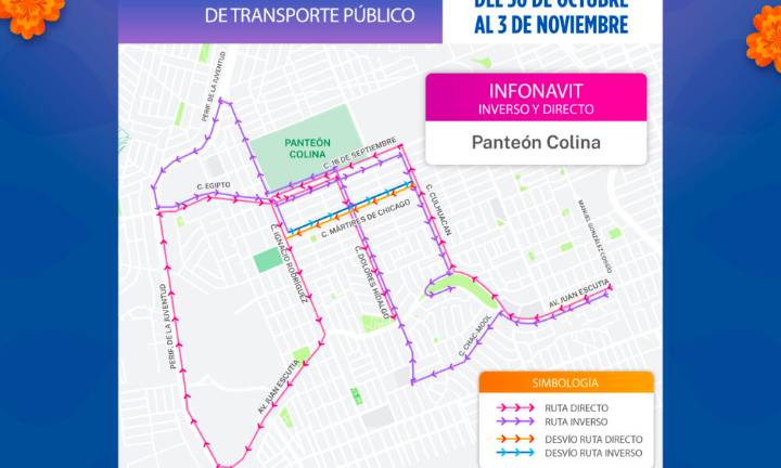 Anuncia Subsecretaría de Transporte modificaciones en rutas de autobús por Feria del Hueso 2025