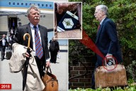 John Bolton spotted still using White House bag tag as he surrenders in classified documents case