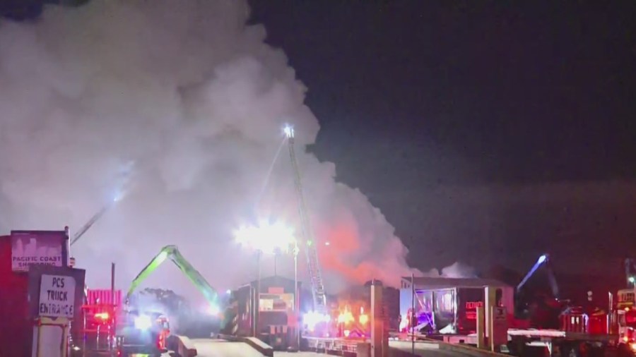 'Not common': Crews battle massive fire at Vancouver metal recycling plant