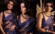 HOT: Samantha Sizzles in Stunning Purple Saree