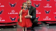 Ovechkin, pediatric cancer patient walk red carpet before Capitals season opener
