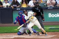Brewers' Chourio leaves NLDS Game 1 with hamstring injury after getting 3 hits in first 2 innings