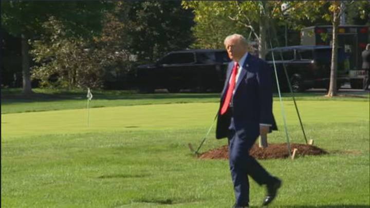 President Donald Trump visits Walter Reed for a ‘semiannual physical’